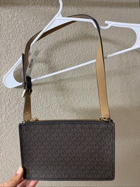 Michael Kors Brown and Black Signature Crossbody Bag